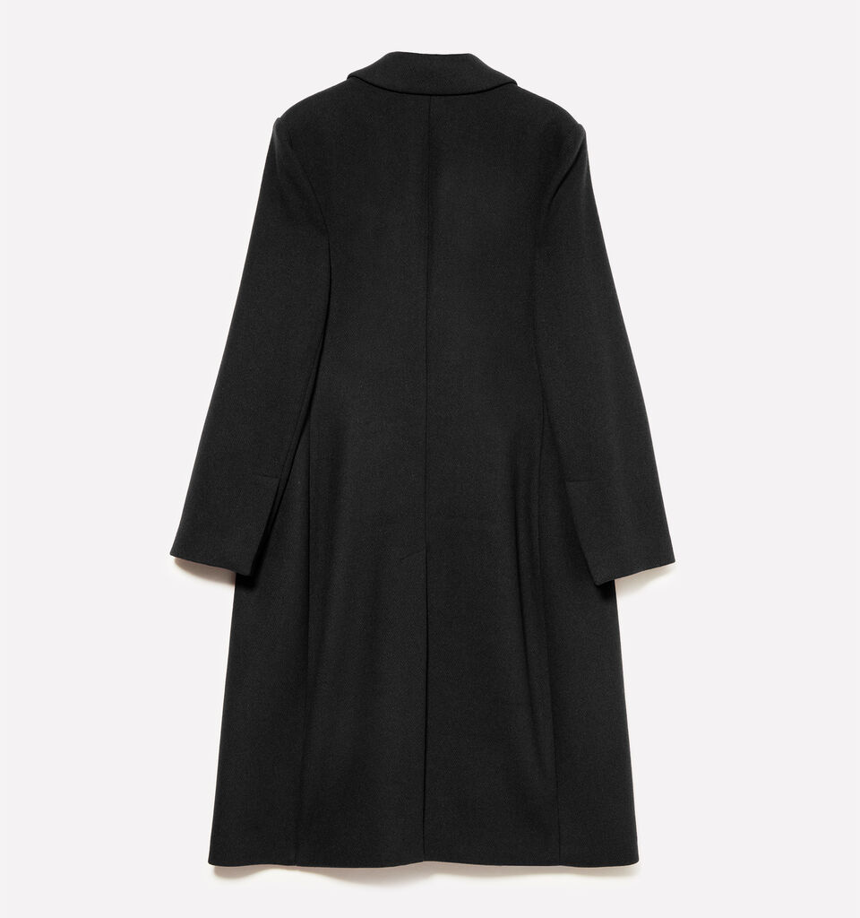 Manteau noir à simple boutonnage - manteaux pour femme - Noir | Sisley image number 2